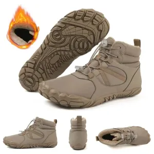 Mens Winter Snow Boots Running Sneakers Non Slip Casual Barefoot Warm Fur Shoes Waterproof High Top for Travel Climbing Hiking