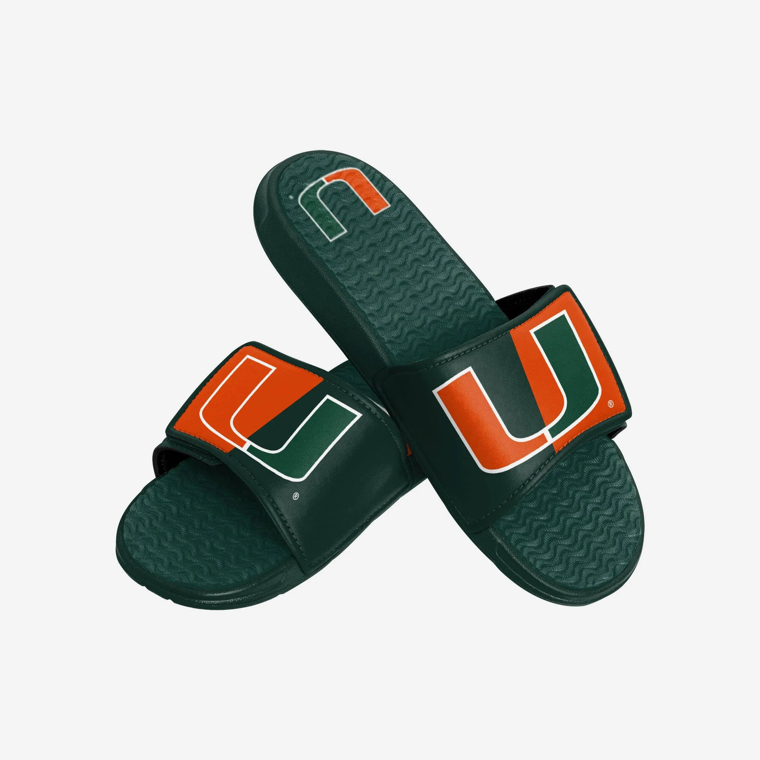Miami Hurricanes Colorblock Big Logo Gel Slide