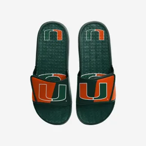 Miami Hurricanes Colorblock Big Logo Gel Slide