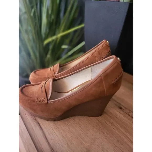 Michael Kors Brown Suede Loafers Size 8