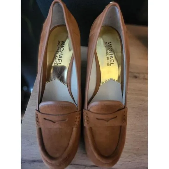 Michael Kors Brown Suede Loafers Size 8