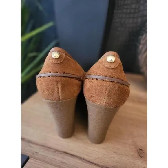 Michael Kors Brown Suede Loafers Size 8