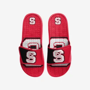 NC State Wolfpack Colorblock Big Logo Gel Slide