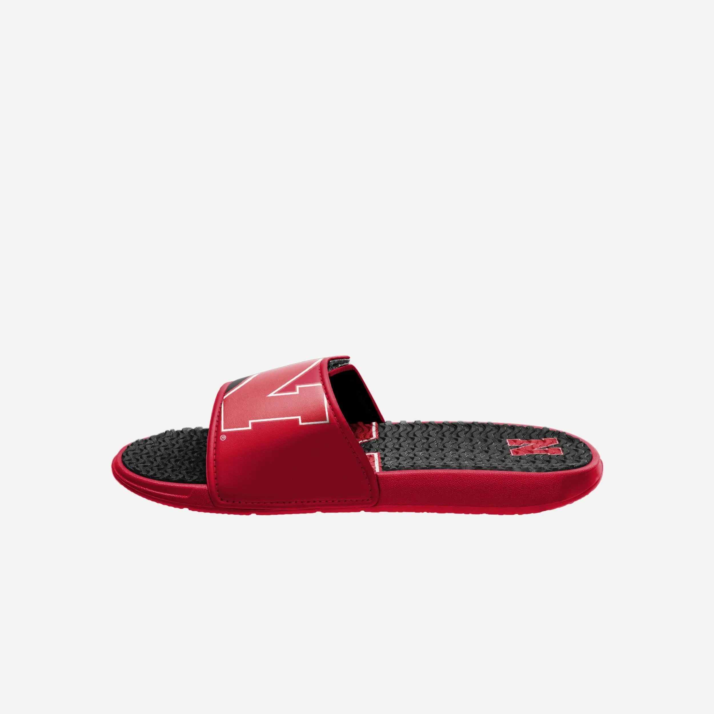 Nebraska Cornhuskers Colorblock Big Logo Gel Slide