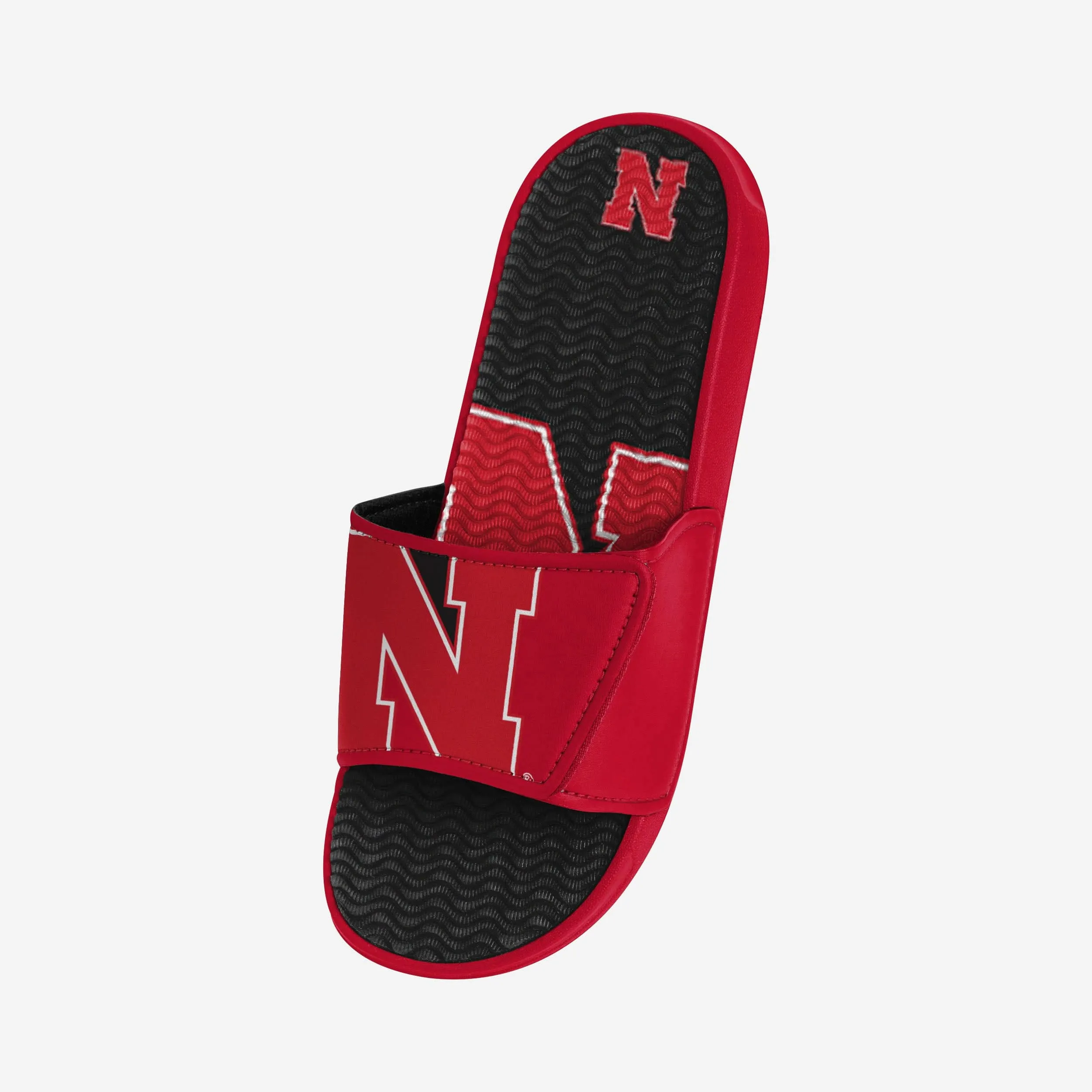 Nebraska Cornhuskers Colorblock Big Logo Gel Slide
