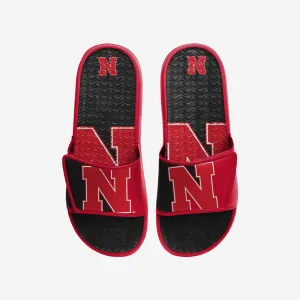 Nebraska Cornhuskers Colorblock Big Logo Gel Slide