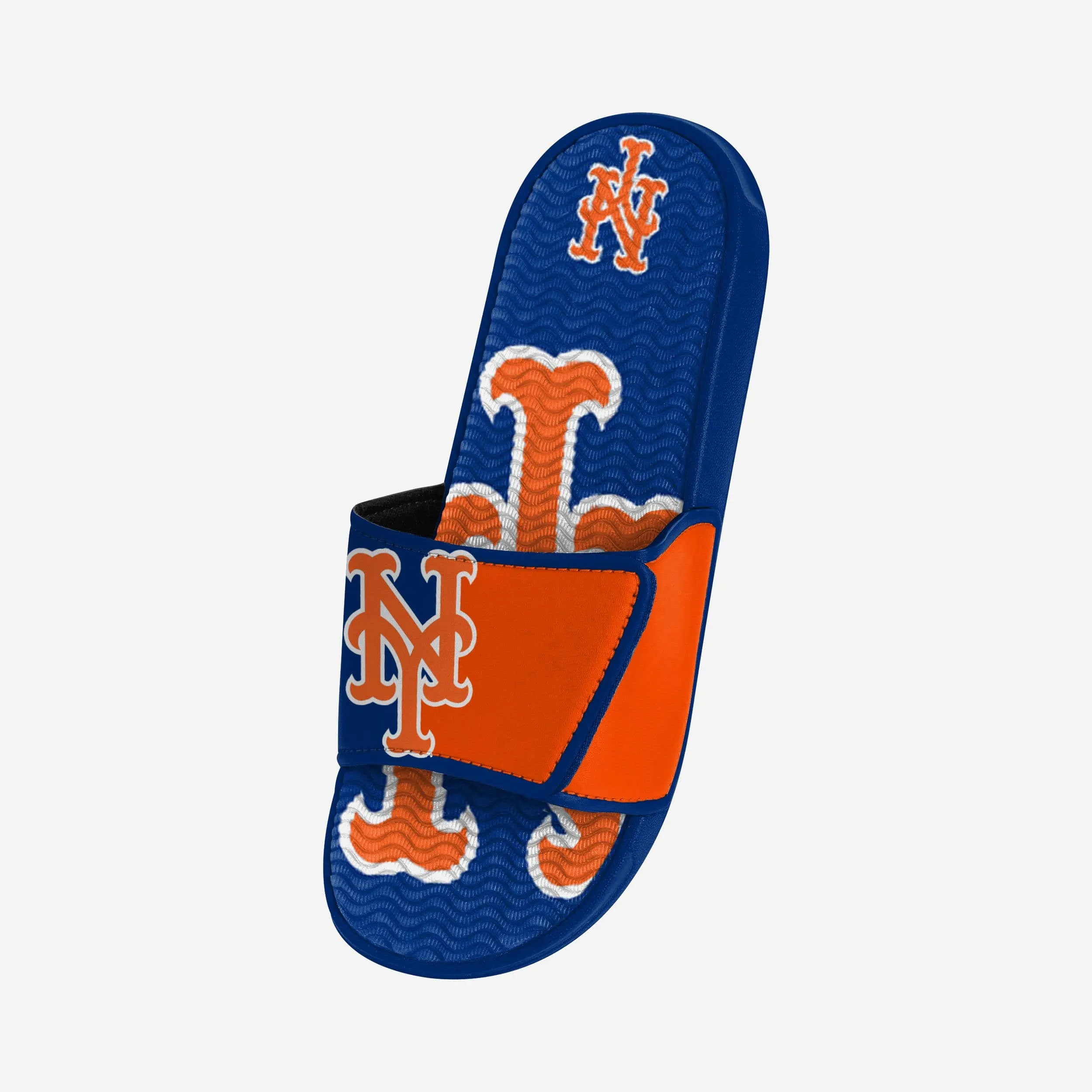 New York Mets MLB Mens Colorblock Big Logo Gel Slide