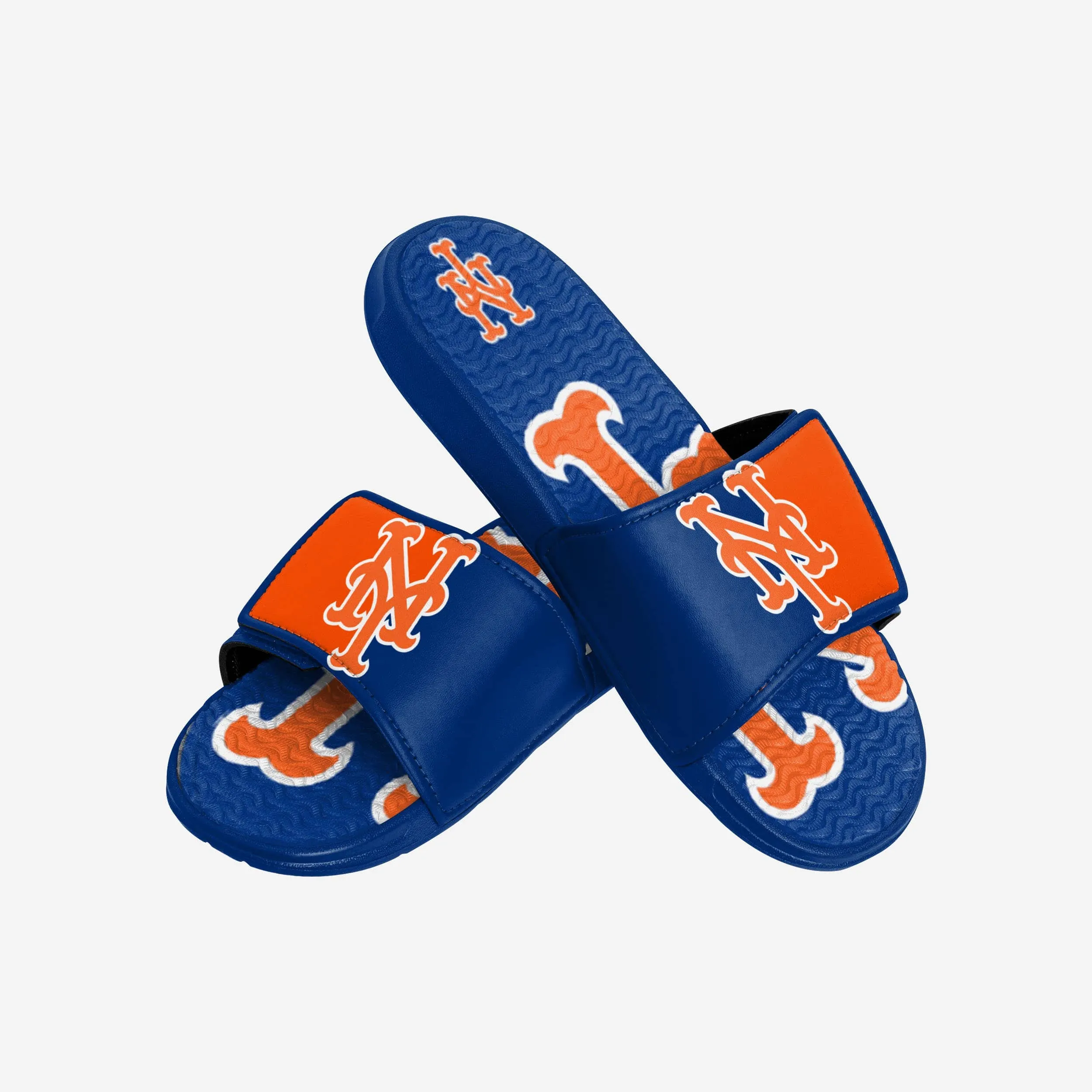 New York Mets MLB Mens Colorblock Big Logo Gel Slide