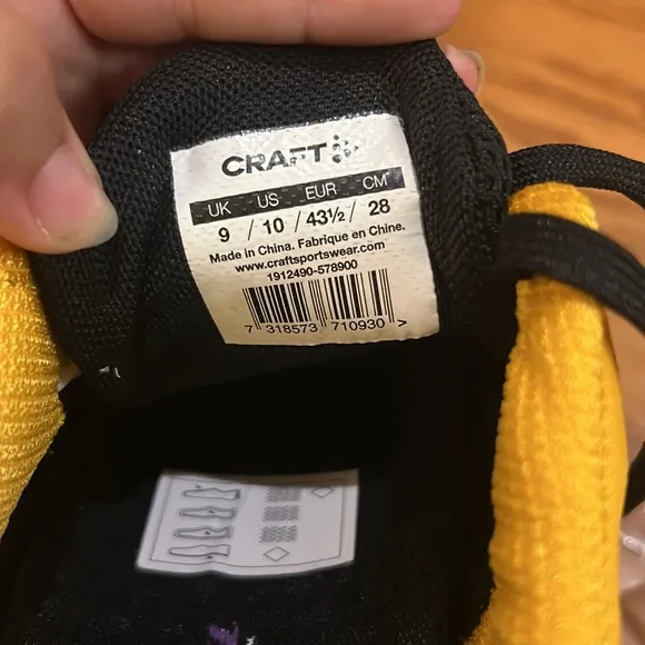 NWT Rock Running by Craft Women’s Yellow and Black Shoes Sneakers 10