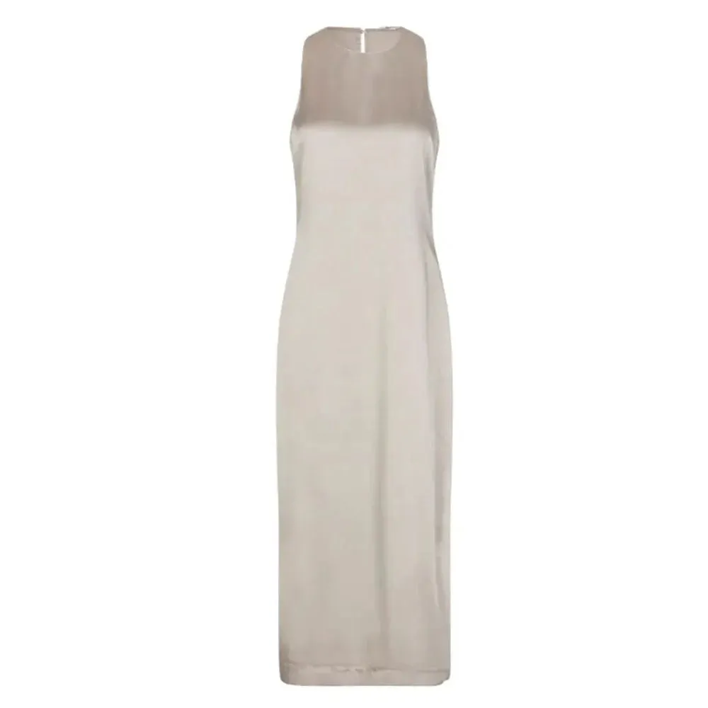Odile Sateen Dress - Pumice Stone