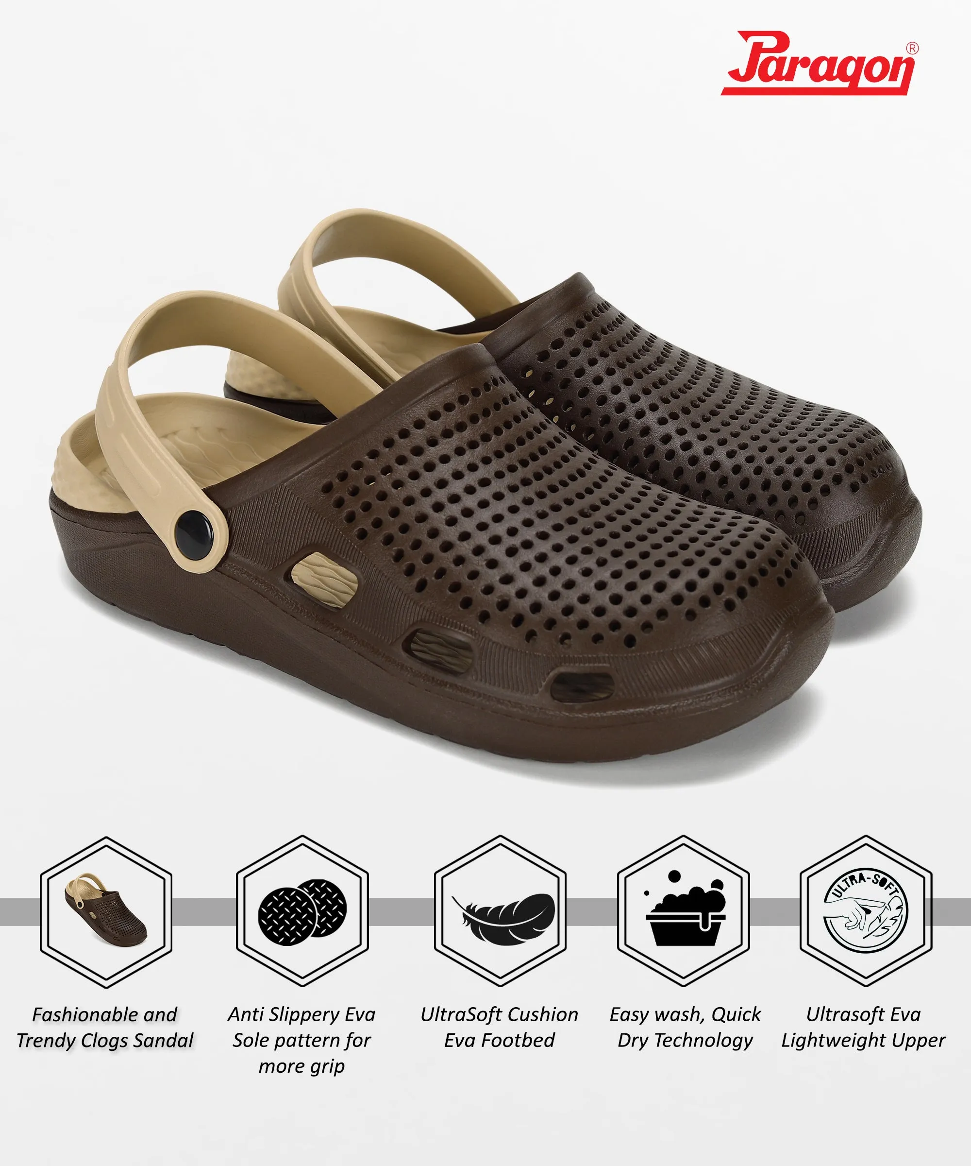 Paragon  EVK10916G Men Casual Clogs | Stylish, Durable, Casual & Comfortable | For Everyday Use