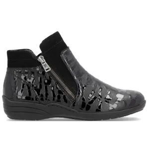 Remonte R7677-03 (Foxcroft) Black Ankle Boots