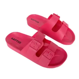 Rubber Beach Sandals in Hot Pink