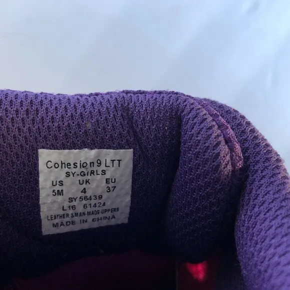 Saucony Girl's Pink Purple Cohesion 9 LLT Seankers