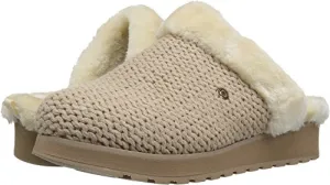 Skechers BOBS Women's Keepsakes High-Nubby Knit Clog, Natural, 5.5 M US