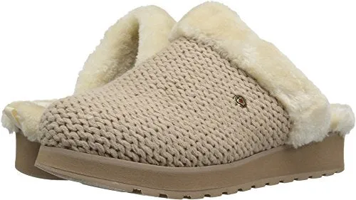 Skechers BOBS Women's Keepsakes High-Nubby Knit Clog, Natural, 5.5 M US