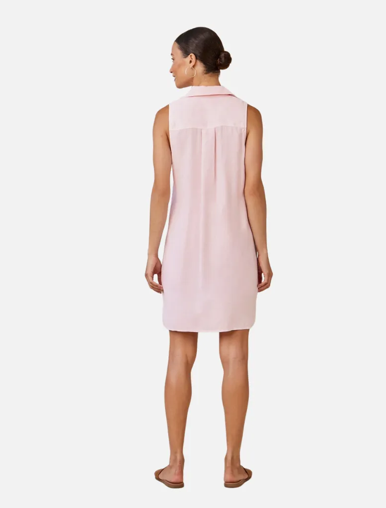Sleeveless A-Line Dress - Petal Pink