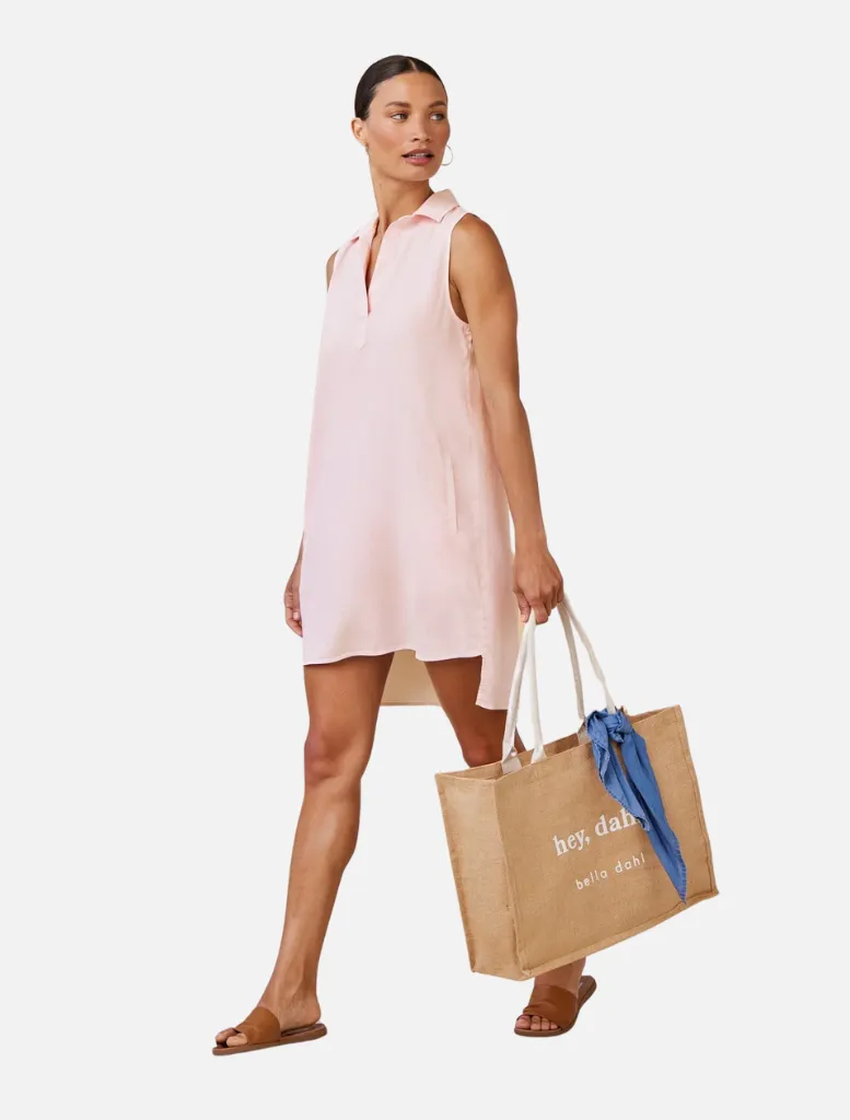 Sleeveless A-Line Dress - Petal Pink