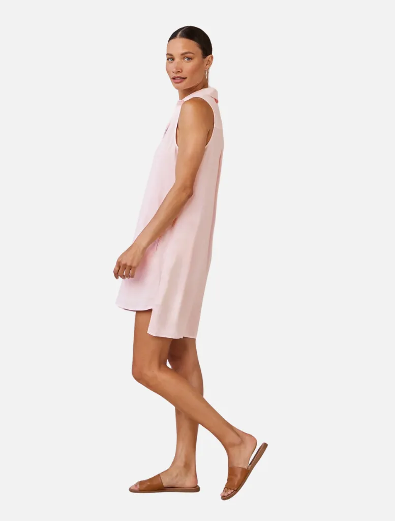 Sleeveless A-Line Dress - Petal Pink