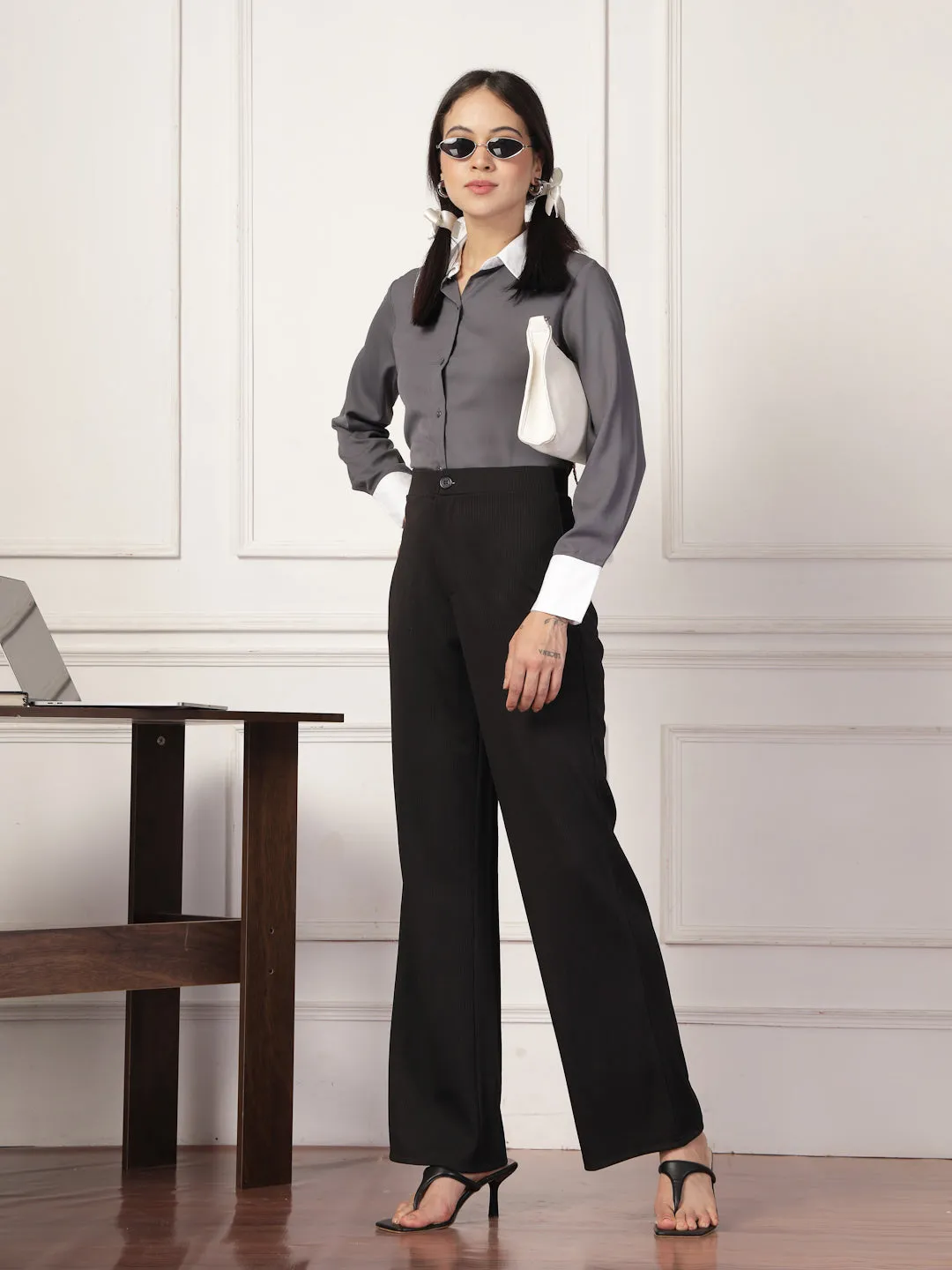 Style Quotient Women Grey formal shirt
