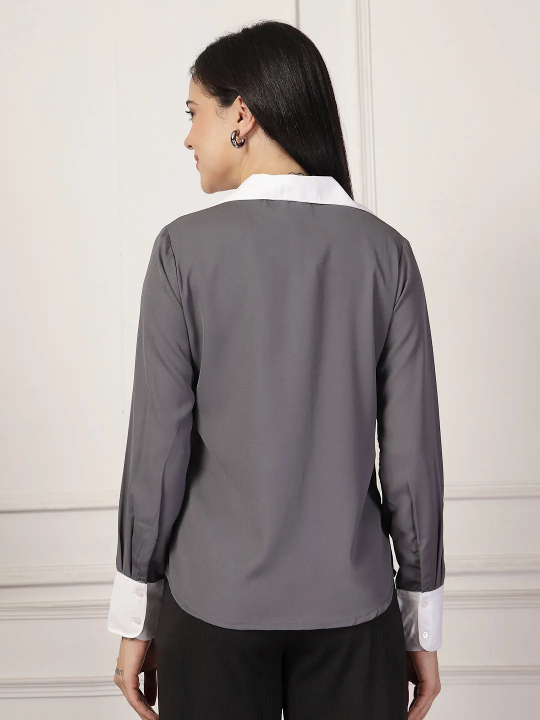 Style Quotient Women Grey formal shirt