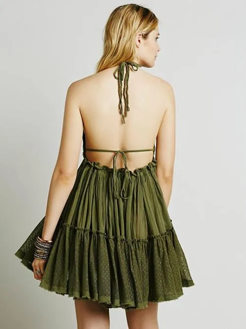 summer dress backless beach holiday lace dress strapless cute dress sexy short ball gown sweet pleated hot dress vestidos
