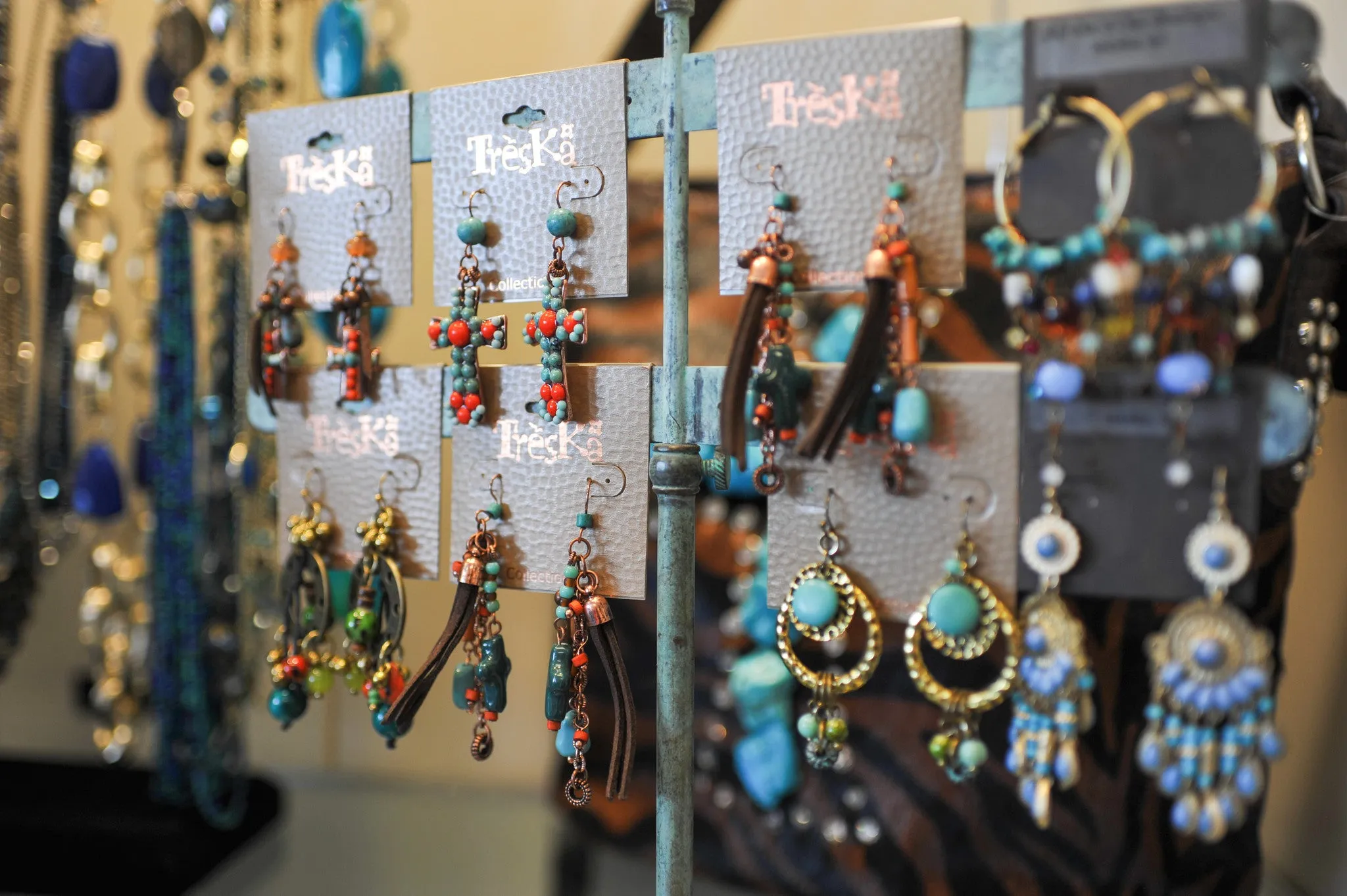 Treska | Cross & Beads Earrings