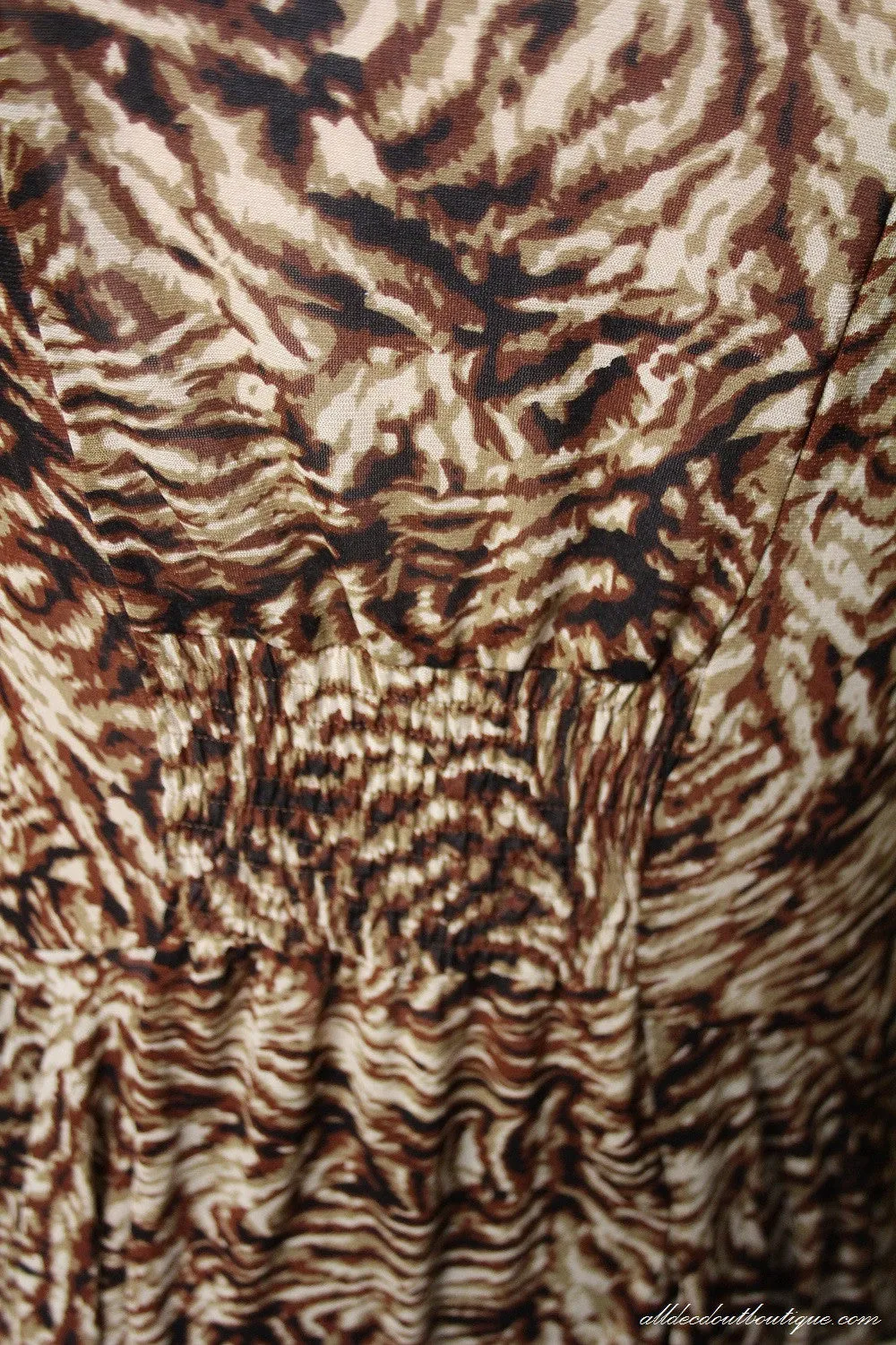 Urban Mango | Tiger Print Top Mocha