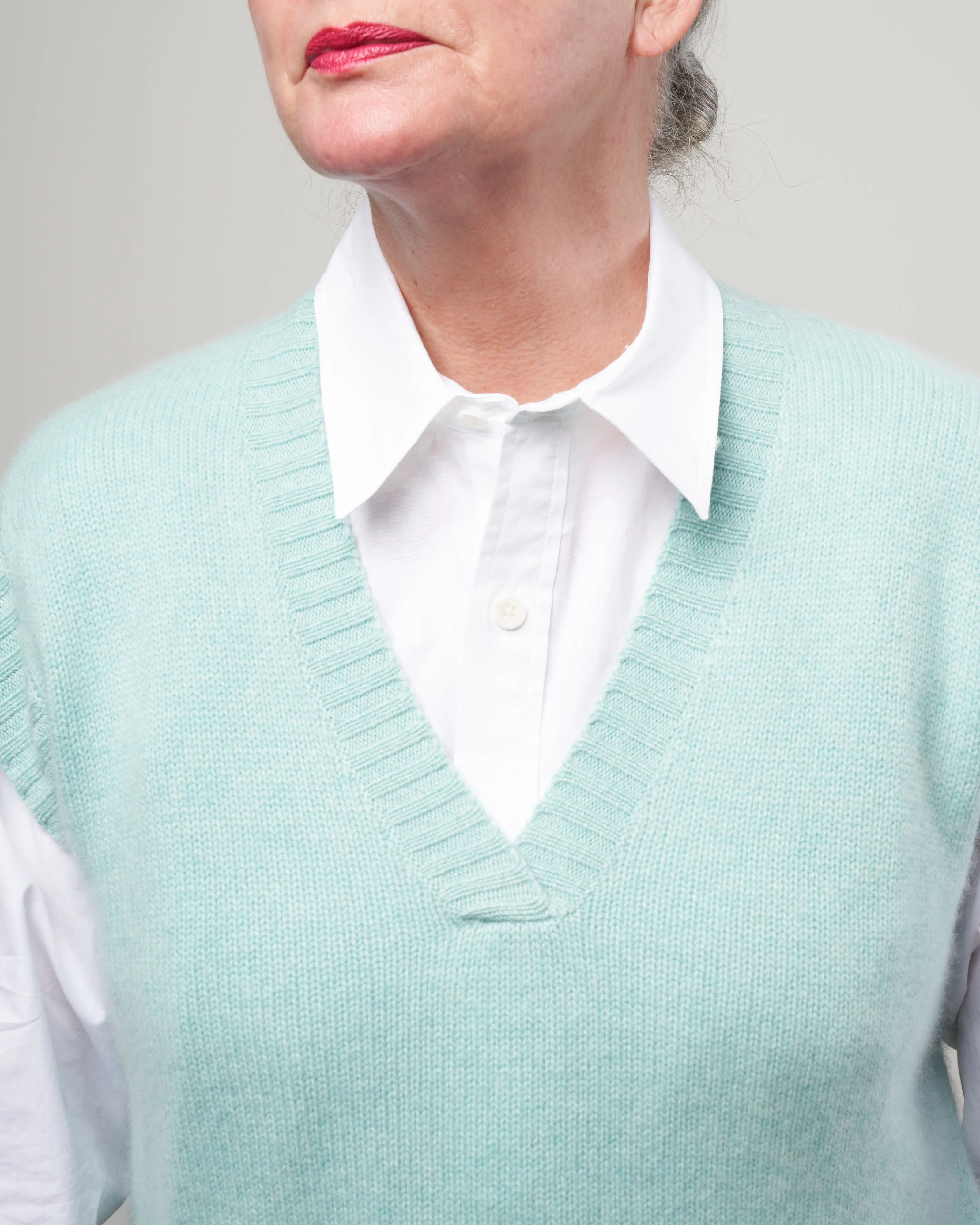 v-sweater - turquoise