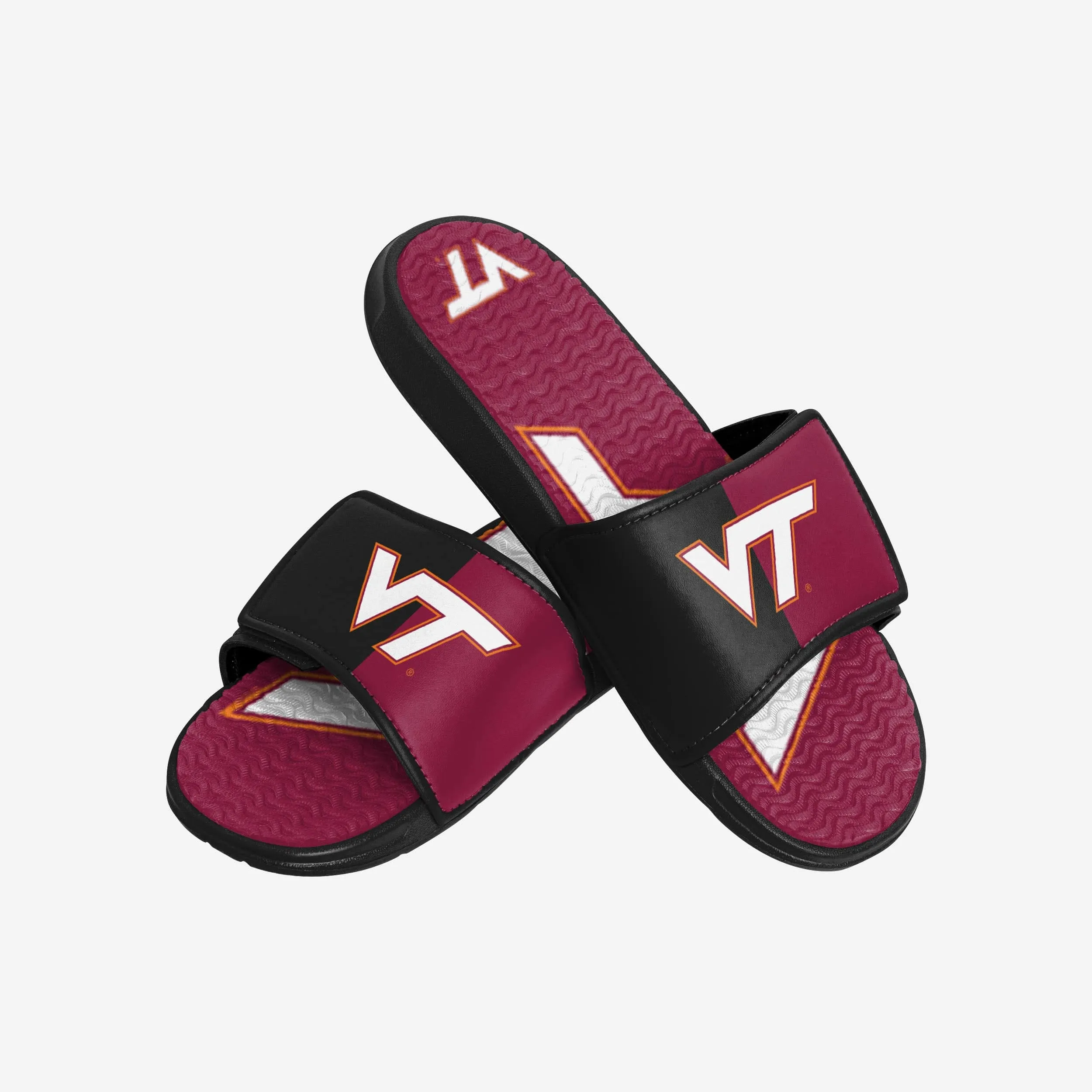 Virginia Tech Hokies Colorblock Big Logo Gel Slide