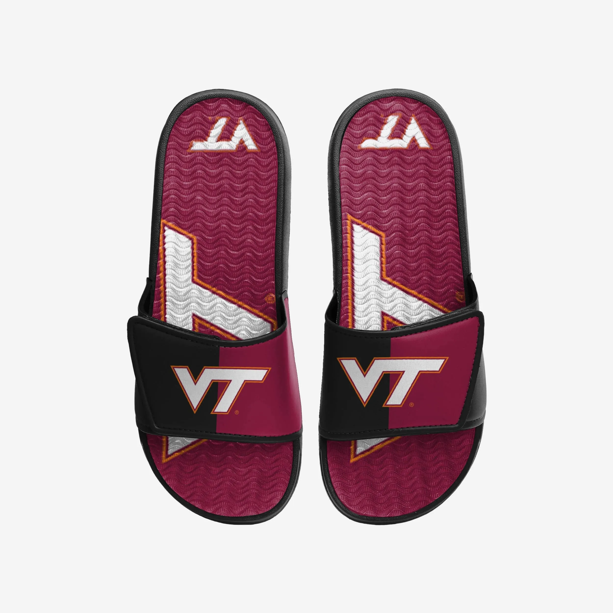 Virginia Tech Hokies Colorblock Big Logo Gel Slide
