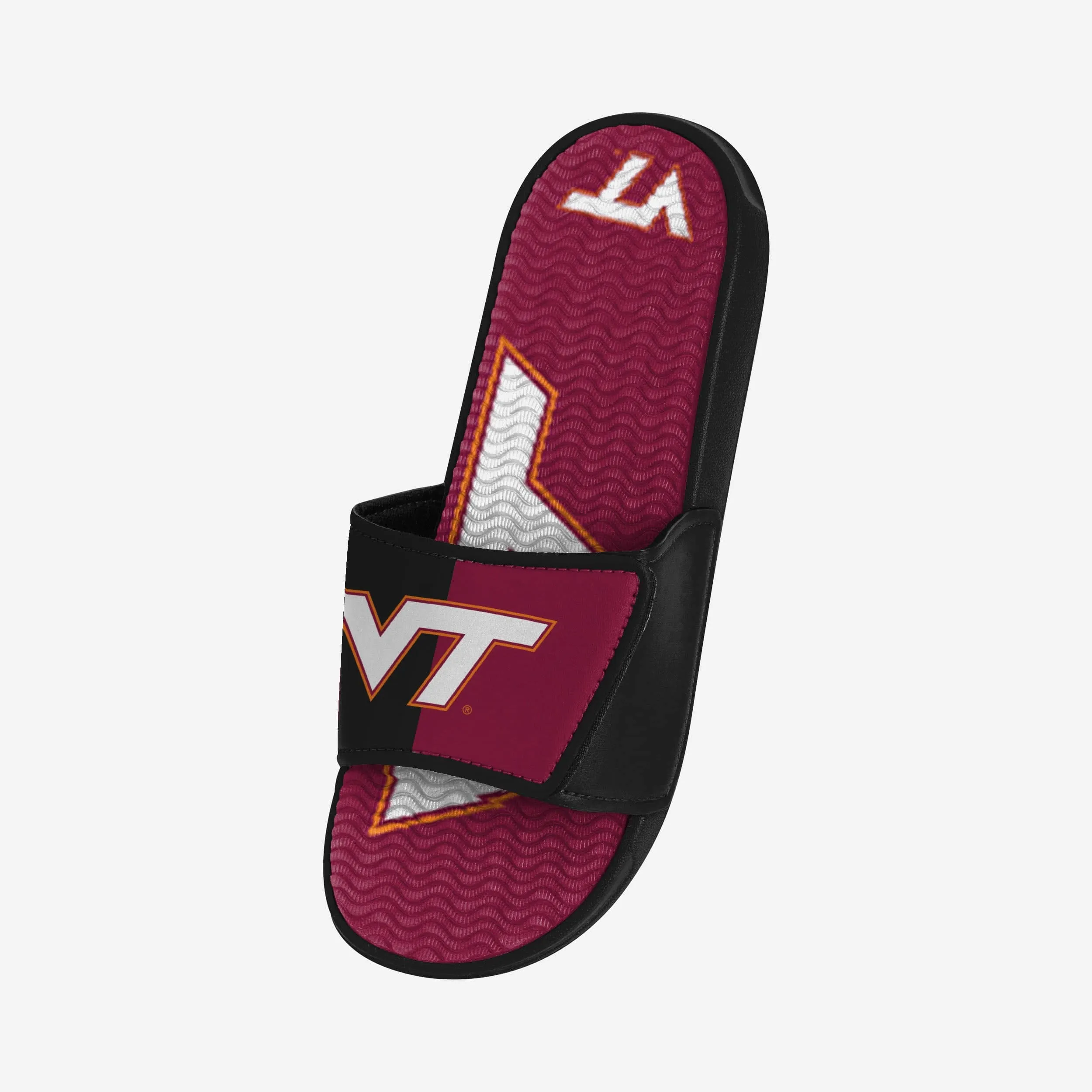 Virginia Tech Hokies Colorblock Big Logo Gel Slide