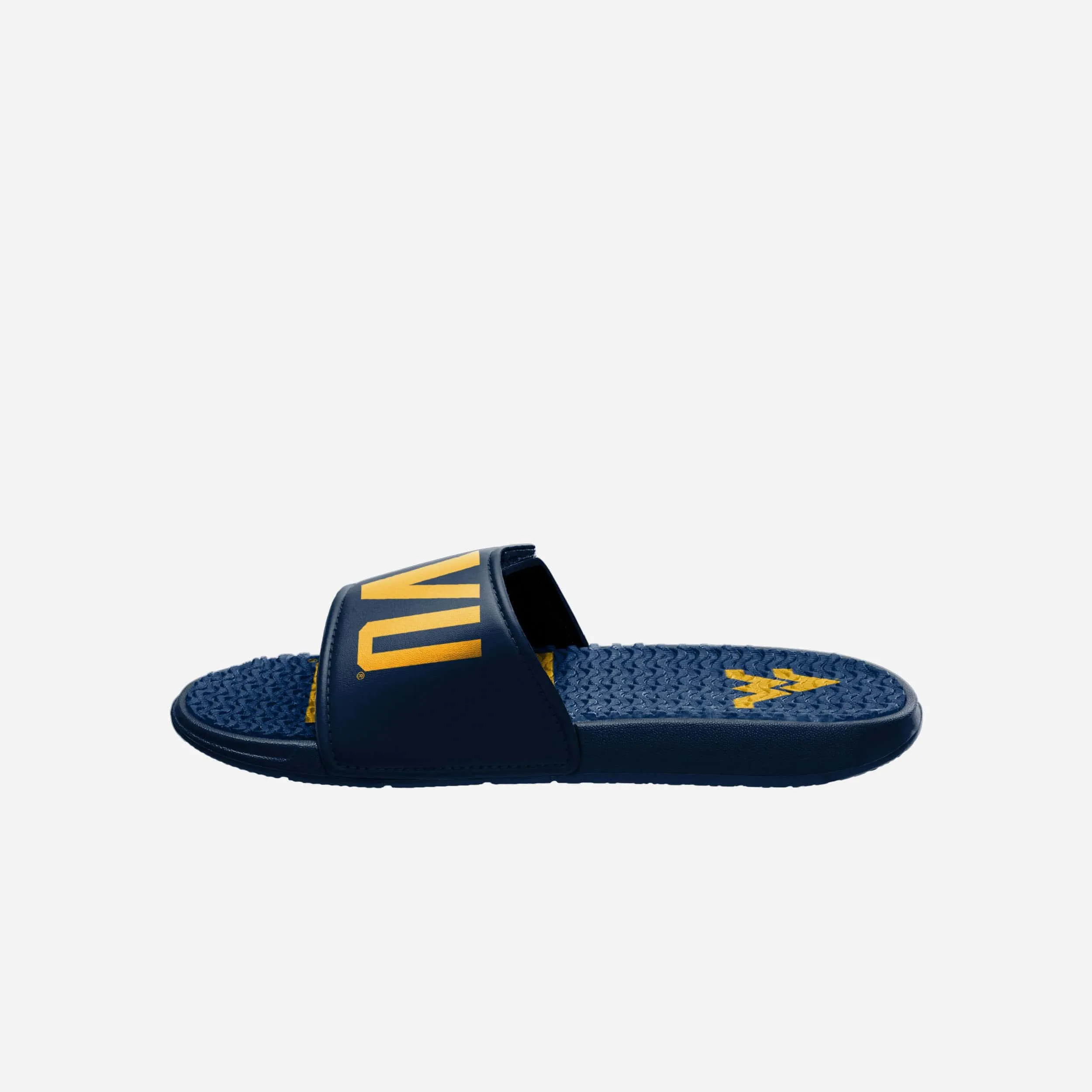 West Virginia Mountaineers Colorblock Big Logo Gel Slide