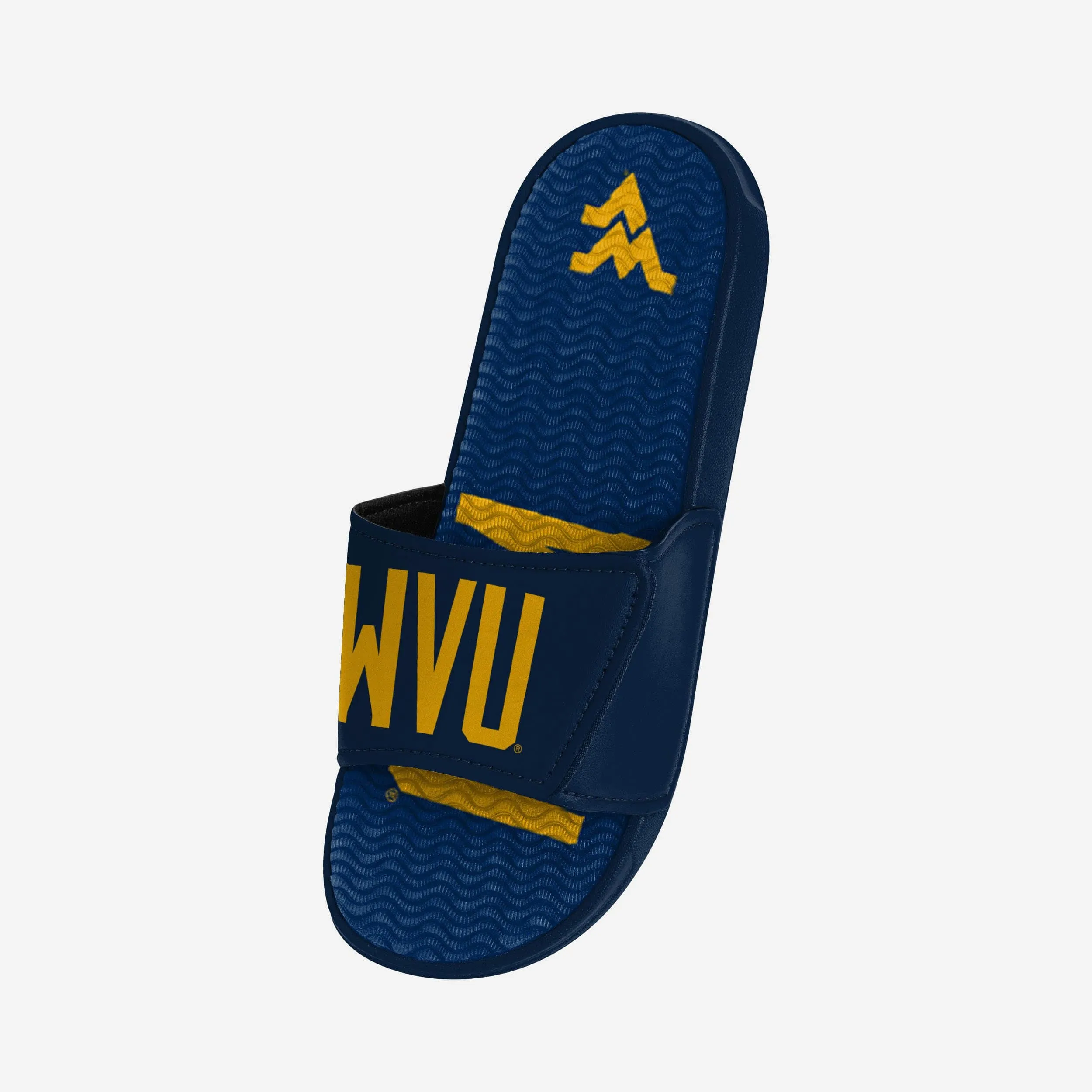 West Virginia Mountaineers Colorblock Big Logo Gel Slide