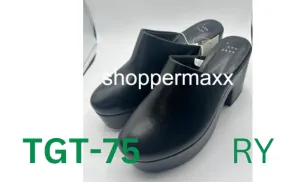 Women's Cheyenne Platform Clog Heels - A New Day, Black, 8.5