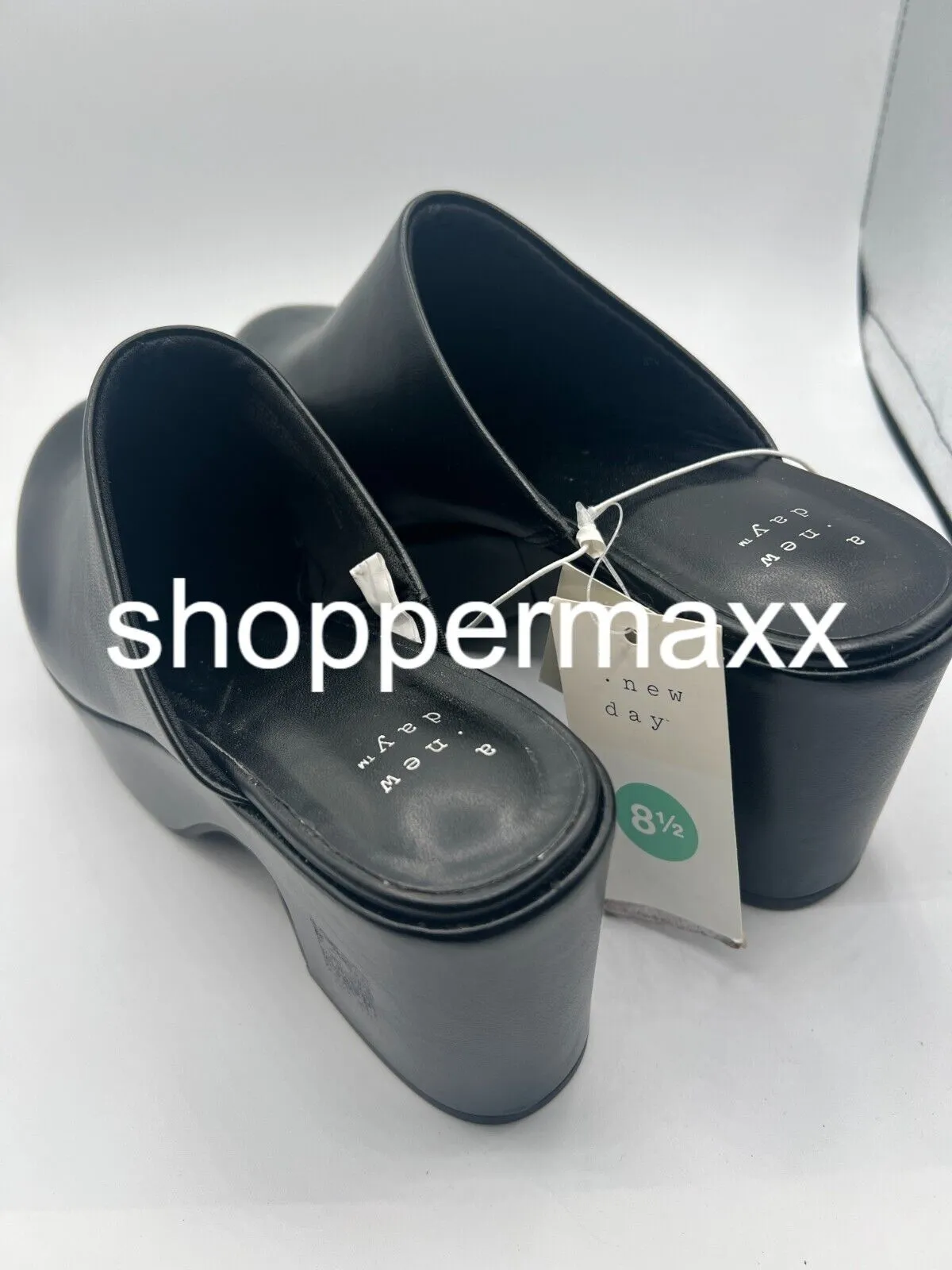 Women's Cheyenne Platform Clog Heels - A New Day, Black, 8.5