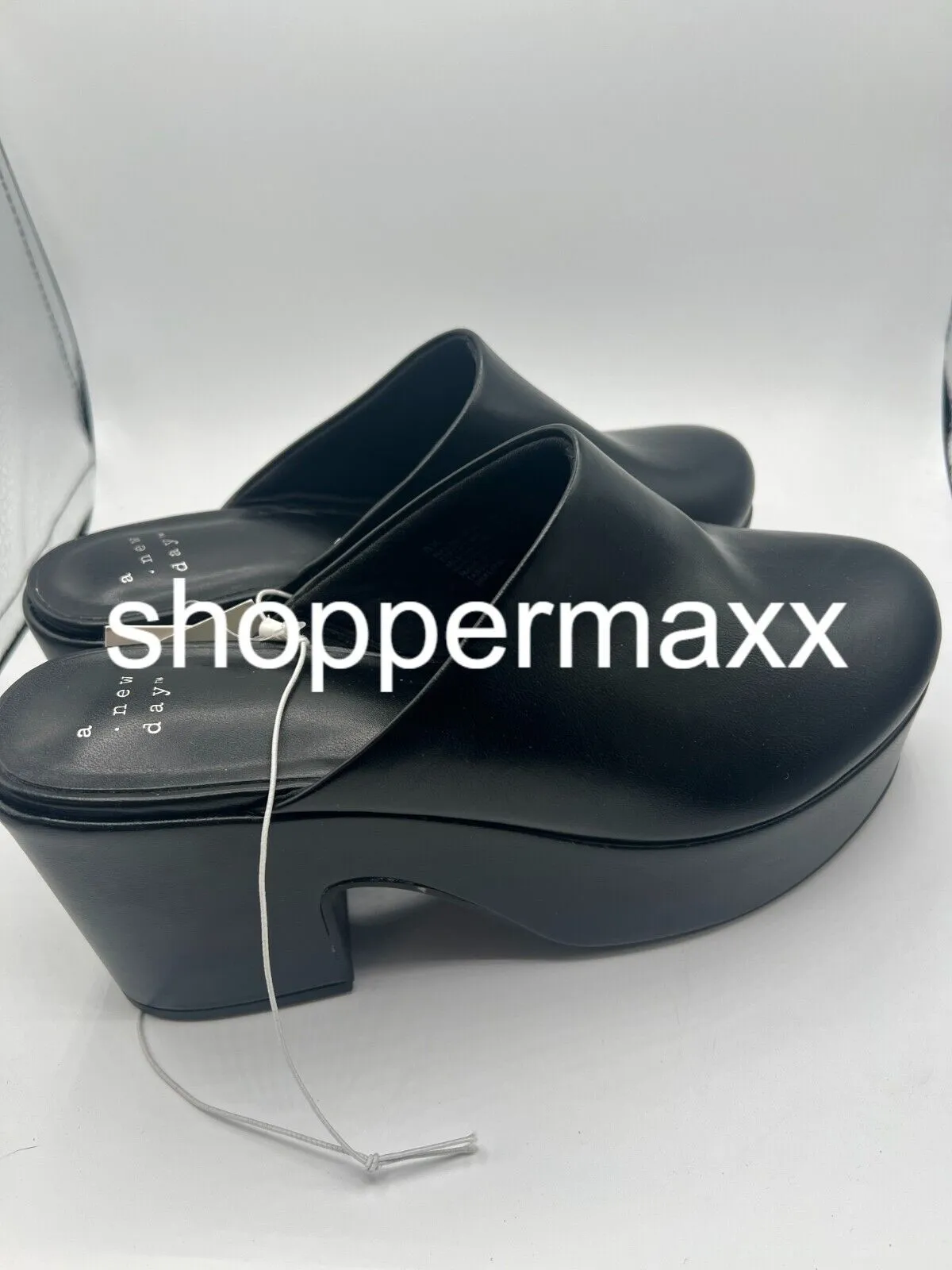 Women's Cheyenne Platform Clog Heels - A New Day, Black, 8.5