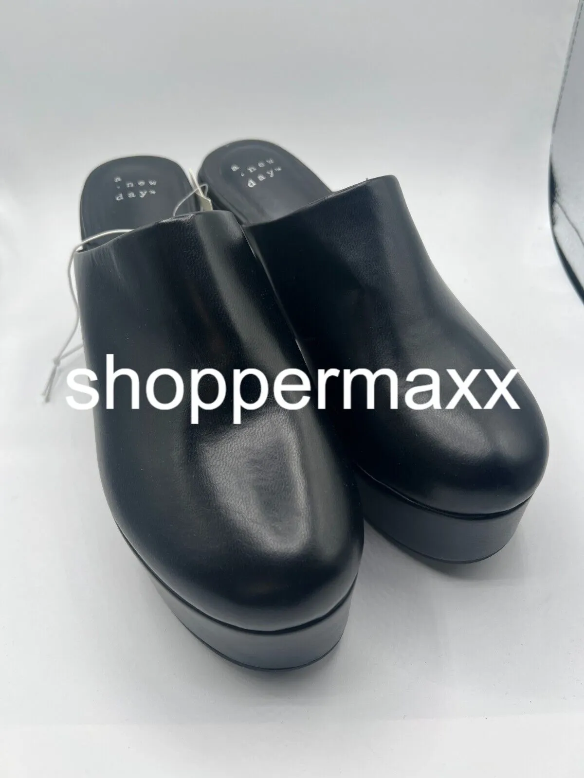 Women's Cheyenne Platform Clog Heels - A New Day, Black, 8.5