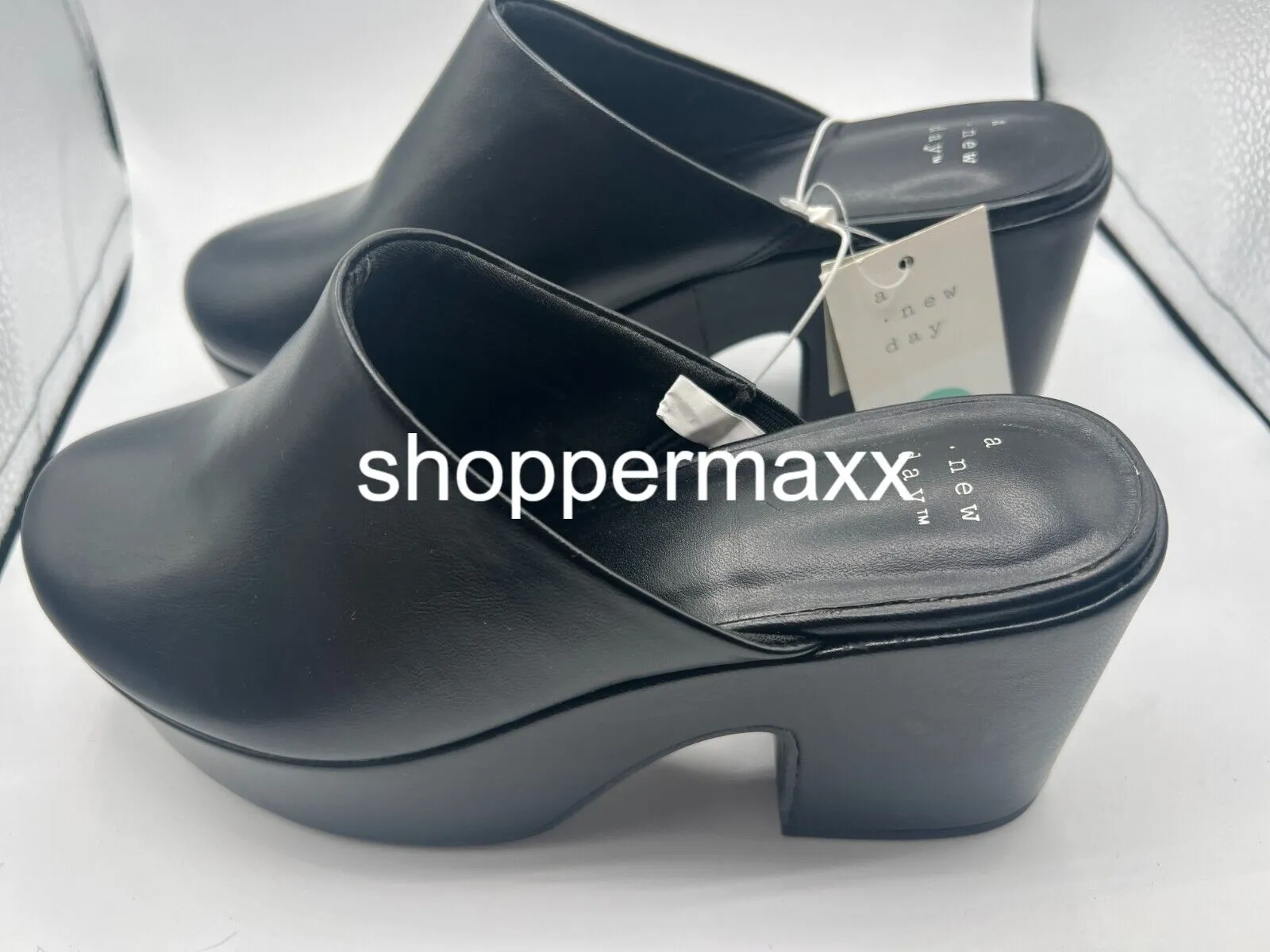 Women's Cheyenne Platform Clog Heels - A New Day, Black, 8.5