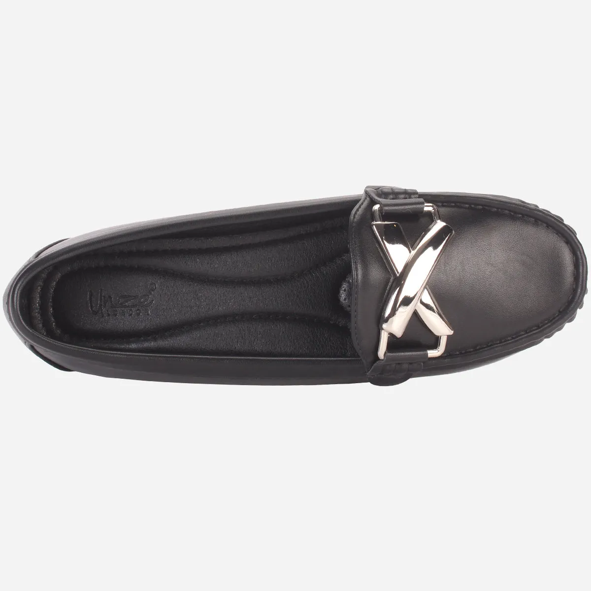 Womens "ISABEL" Flat Comfy Slide In Moccasins