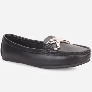 Womens "ISABEL" Flat Comfy Slide In Moccasins