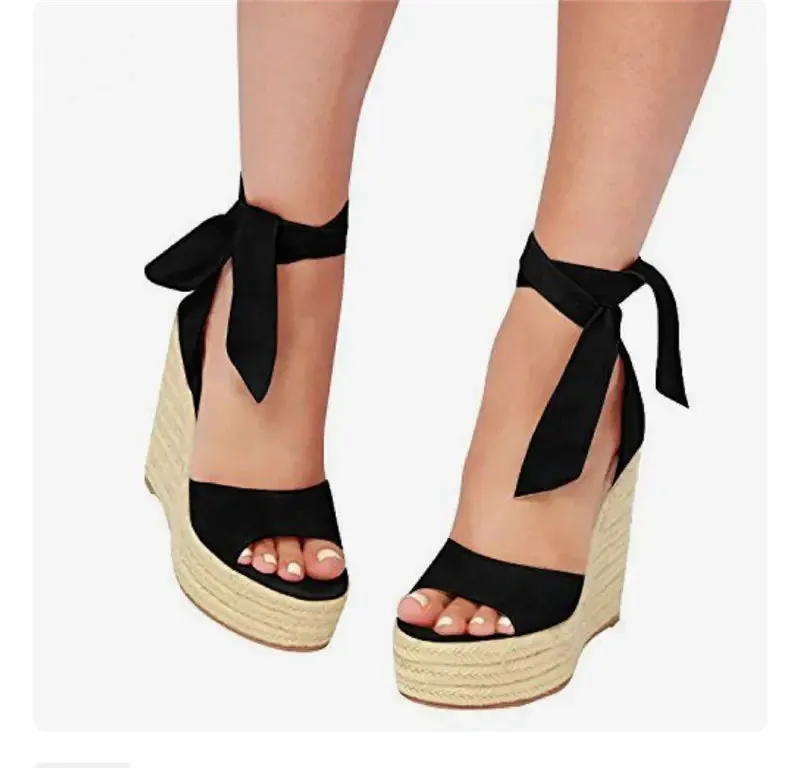 Women's Summer Hemp Rope Platform Sandals